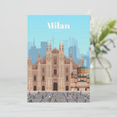ミラノ イタリアへの旅のアート 招待状 (スタンド正面)