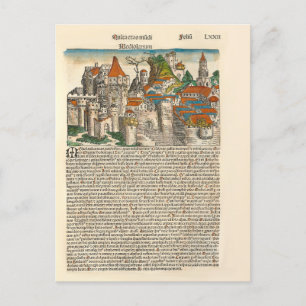 ミラノ・イタリア1493中世クロニクル古書 ポストカード