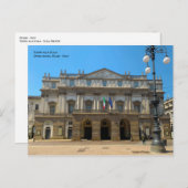 ミラノ、イタリア - スカラ座、オペラハウス ポストカード (正面/裏面)