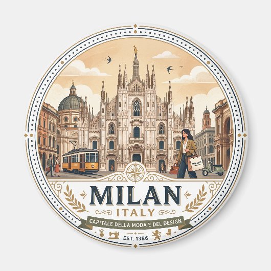 ミラノ イタリア マグネット (正面)