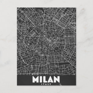 ミラノ イタリア レトロ地図 ポストカード