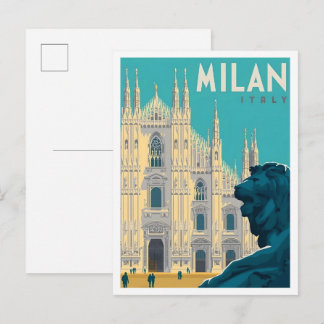 ミラノ イタリア ヴィンテージ アート 旅行 ポストカード
