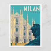 ミラノ イタリア ヴィンテージ アート 旅行 ポストカード (正面)