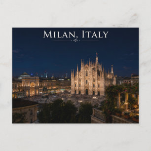 ミラノ イタリア 夜景 旅行 ポストカード
