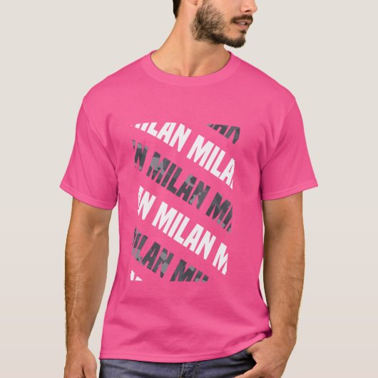 ミラノ カモフラージュ柄 グレー 迷彩 Tシャツ (正面)