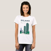 ミラノ・ボスコ・ヴェルティカーレ旅行Tシャツ イタリアのお土産 Tシャツ (正面フル)