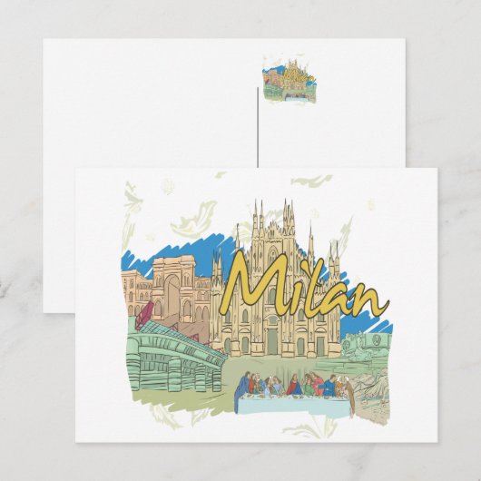 ミラノ ポストカード (正面/裏面)