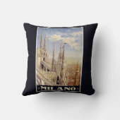 ミラノ（ミラノ）イタリアのヴィンテージ旅行枕 クッション (裏面)