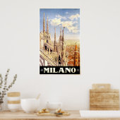 ミラノ,ミラノItalyヴィンテージ旅行ポスター ポスター (キッチン)