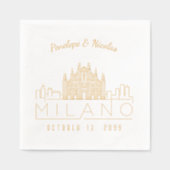 ミラパーソナライズされたノ結婚ナプキンス金箔 箔ナプキン (正面)