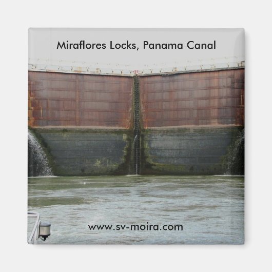 ミラフローレス・ロックス、パナマ運河 マグネット (正面)