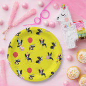 ミラベルボストンテリアの誕生日の紙皿 ペーパープレート (パーティー)