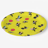 ミラベルボストンテリアの誕生日の紙皿 ペーパープレート (アングル)