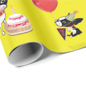 ミラベル、ボストンテリアの誕生日の包装紙 ラッピングペーパー (ロールコーナー)