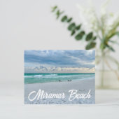 ミラマービーチフロリダビューティフル海写真 ポストカード (スタンド正面)