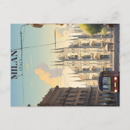 ミランのヴィンテージ トラベル ポスター ポストカード