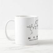 ミランダのペプチド名mag コーヒーマグカップ (左)