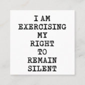 ミランダの権利を行使して残る静か スクエア名刺 (裏面)