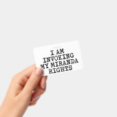 ミランダの権利を行使して残る静か バッジ (手持ち)