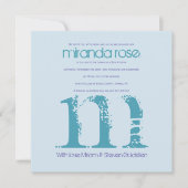 ミランダバラ-こうもりバー（ユダヤ教の）バル・ミツバー招待状 招待状 (正面)