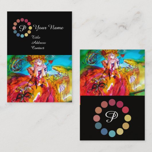 ミランダ美しいメイクアップアーティストカラーパレット 名刺 (正面/裏面)