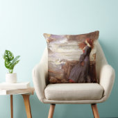 ミランダ – ジョン・ウィリアム・ウォーターハウスによるテンペスト クッション (椅子)