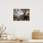 ミランダ – テンペスト – ジョン・ウィリアム・ウォーターハウス ポスター (キッチン)