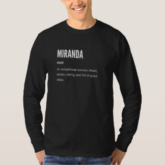 ミランダ、名詞、例外女性 Tシャツ