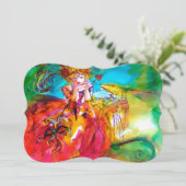 ミランチョリーナ 仮面舞踏会 黄色 茶色 赤 緑 招待状 (スタンド正面)