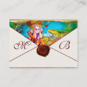 ミランドリーナレッドワックスシールパーチメントモノグラムクリーム 名刺 (裏面)