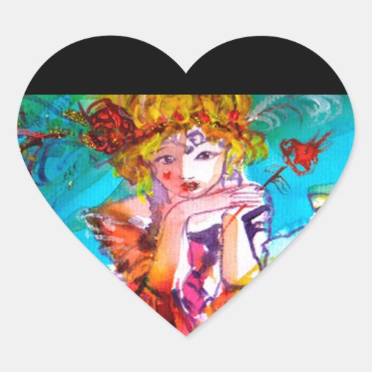 ミランドリーナ,ピンク,明るい赤紫色黄 ハートシール (正面)