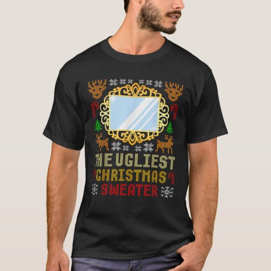 ミラーの遊び心あふれる最も醜いクリスマスセーター Tシャツ (正面)