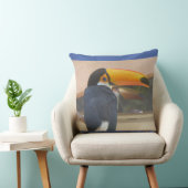 ミラーカラフルトゥーカン顔装飾用クッション クッション (椅子)