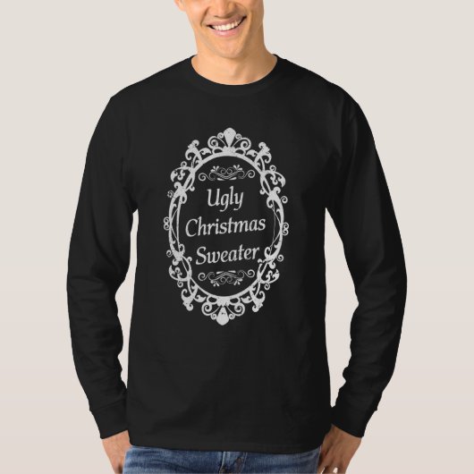 ミラーグラフィックがおもしろいクリスマスセーター Tシャツ (正面)