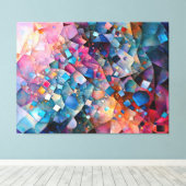 「ミラージュカスケード」カラフル抽象芸術アートの風景 キャンバスプリント (インサイチュ (ウッドフロア))