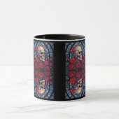 ミラースカルとバラV2コーヒーマグ マグカップ (中央)