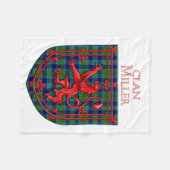 ミラータータンチェックスコティッシュプライドライオンラパント フリースブランケット (正面(横))