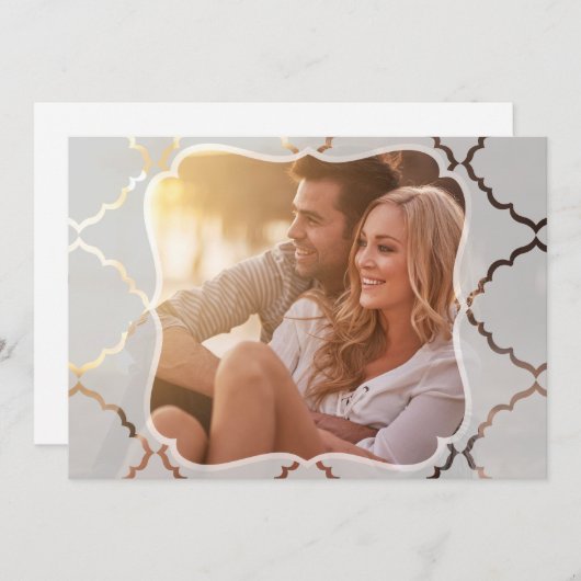 ミラーダマスク半透明ルックフォト招待状 招待状 (正面/裏面)