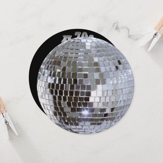 ミラーディスコボール1招待状 (正面/裏面インサイチュ)