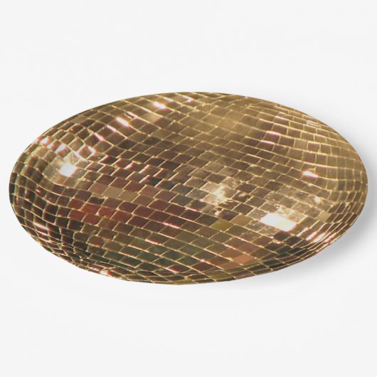 ミラーディスコボール2紙プレート ペーパープレート (アングル)