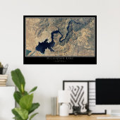 ミラートンレイクカリフォルニア衛星地図ポスター ポスター (ホームオフィス)