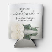 ミラードホワイトローズエレガントブライズメイドウェディング 缶クーラー (正面)