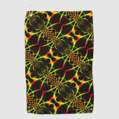 ミラーリング、カラフルクモの脚と触手 ゴルフタオル (正面)