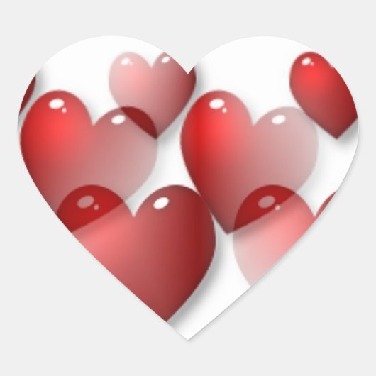 ミラー化ハートハートシール ハートシール (正面)