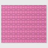 ミラー化ハート画像パターンラッピング紙 ラッピングペーパー (フラット)