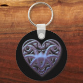 ミラー化ハート キーホルダー (正面)