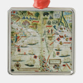 「ミラー地図書」からのアラビアそしてインド、c.1519 メタルオーナメント (正面)