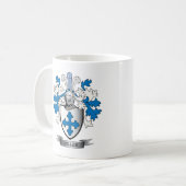 ミラー家紋の紋章付き外衣 コーヒーマグカップ (正面左)