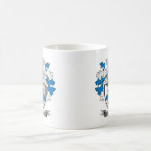 ミラー家紋の紋章付き外衣 コーヒーマグカップ (中央)