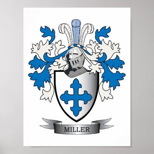 ミラー家紋コートオブアームズ ポスター (正面)
